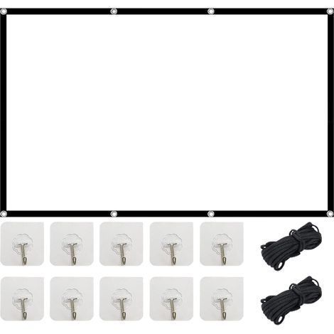 Écran de Projection Portable Pliable Extérieur 100 Pouces, 16: 9 HD, 4K Double Face Anti-Plis Projection pour Vidéoprojecteurs, Écran pour Cinéma Maison, Fête, Nuit de Cinéma, Commercial (100) (1/5)