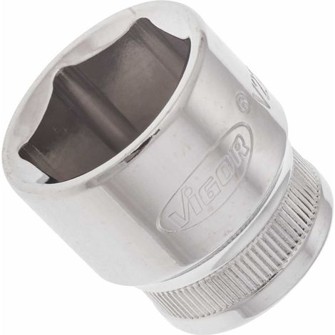 VIGOR Innenvierkant Antrieb 10 = 3/8 Zoll Steckschlüssel-Einsatz Außensechskant-Profil V2264N ∙ Vierkant hohl 10 mm (3/8 Zoll) ∙ Außen-Sechskant Profil ∙ 20 ∙ Gesamtlänge: 30 mm (1/3)