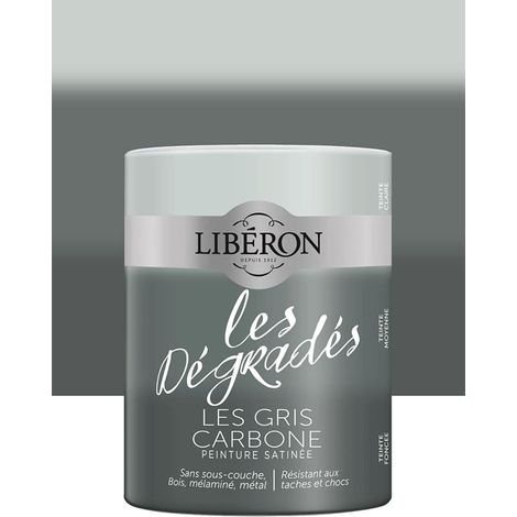 Peinture meuble LIBÉRON 'Les Dégradés' Les Gris Carbone 0,6 L (1/3)