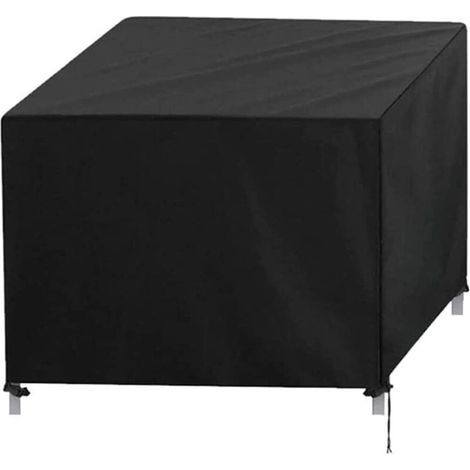 Housse de Protection carrée en Tissu Oxford 420D imperméable pour Meubles de Jardin - pour Table et chaises - Extra Large - Noir - 120 x 120 x 74 cm (1/4)