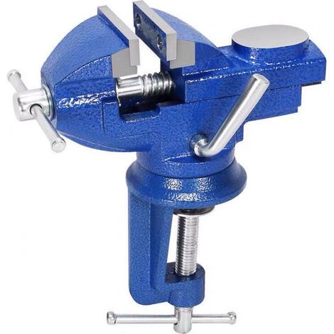 Étau de Table Mâchoires de 70 mm, Petite Pince Tête Pivotant 360°Multi Angle pour Coupe, Perçage, Travail (1/5)