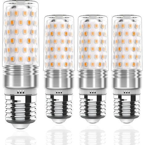 Ampoule LED E27 Blanc Chaud 2700K 1400 Lumens - Pack Avantage 4 pièces, ampoule LED 14W remplace 100W-140W, AC 220-240V E27 non dimmable, Sans scintillement (1/5)