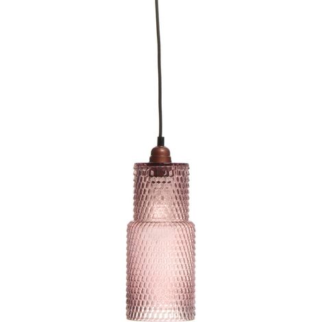 Lampada a sospensione Rosi in vetro viola (1/4)