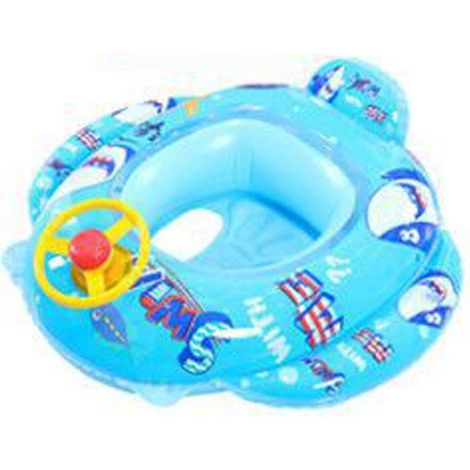 Aufblasbarer Baby-Schwimmring mit drehbarem Lenkrad und Hupe – für Kinder ab 6 Monaten – 1 Stück (1/5)