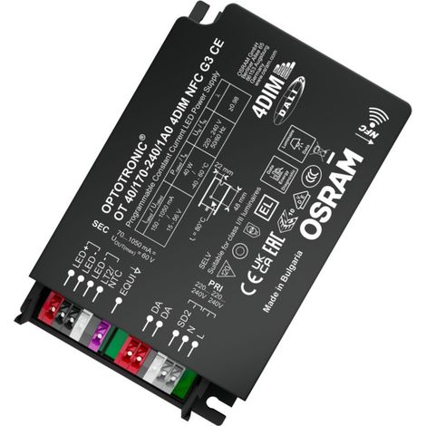 Ledvance OT 40/170-240/1A0, OPTOTRONIC 4DIM, NFC, dimmable, extérieur, 4062172218955