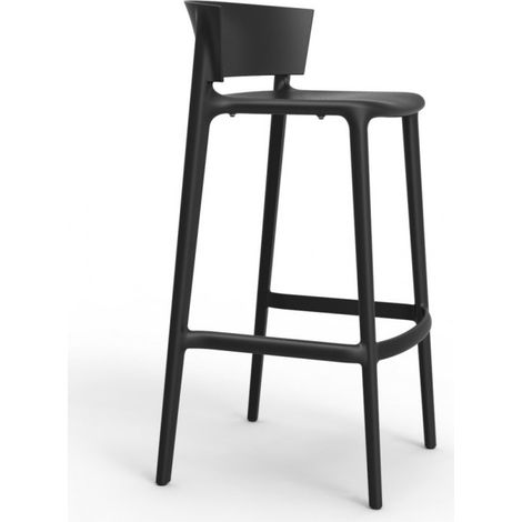 Tabouret de bar empilable Africa noir - Lot de 4 - Prodirest