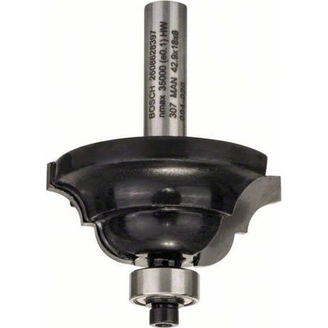 Bosch Fresa de perfil D 8 mm R1 6,3 mm B 15 mm L 18 mm G 60 mm - 2608628397