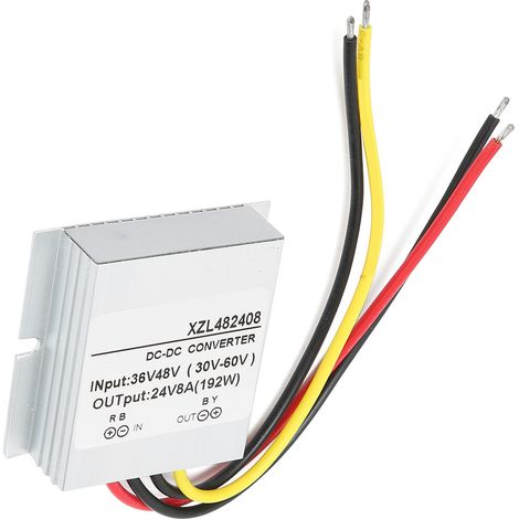 Convertisseur abaisseur DCDC 48 V vers 12 V, 8 A, 192 W, boîtier en aluminium moyen (1/5)