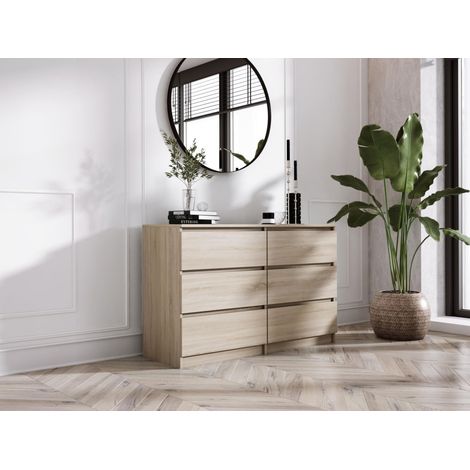 Cassettiera : 6 cassetti, Rovere Sonoma, 120 x 79 x 39 cm (1/5)
