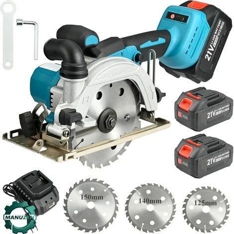 Manuzen - Scie circulaire sans fil 1850 W 150 mm — 2 batteries (1/5)