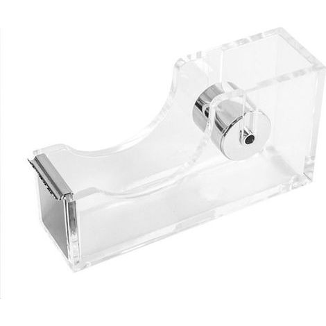 Porte-ruban, adapté à une utilisation de bureau, 12 × 3,5 × 6,5 cm, transparent (1/5)