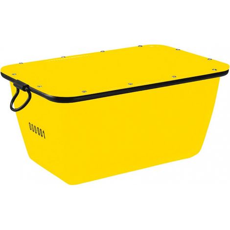 Artesa de albañil 200 L, amarillo elevable por grúa