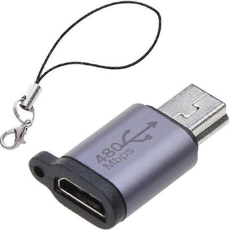 Adaptateur micro USB vers mini USB Type-C - Convertisseur USB-C femelle vers micro USB mâle - Micro vers mini USB (1/5)