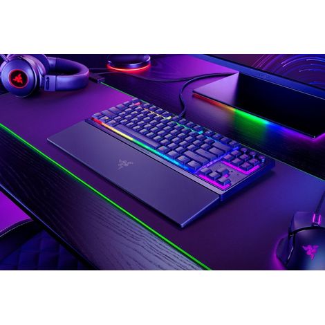Clavier gaming filaire Razer Ornata V3 sans pavé numérique, profil bas, LED RGB, USB QWERTY, US, noir (1/5)