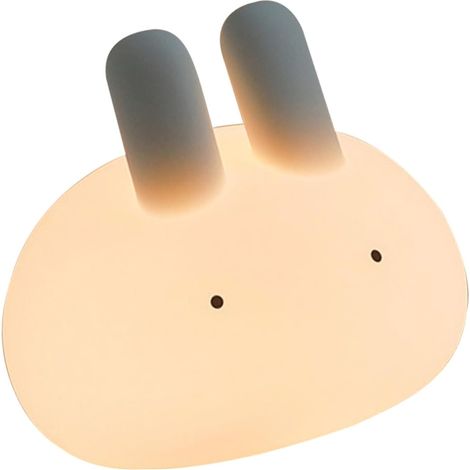 Veilleuse Lapin en Silicone Batterie 1200 Mah, Blanche (1/5)