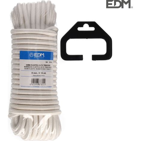 Corda elastica edm 87855 bianco 15 metri 8 mm