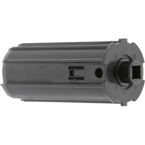 Tappo terminale ottagonale in PVC nero per tubo di tapparella, finestra a bovindo o veneziana, per tubo di uscita quadrato da 10 mm con naso Ø18 mm (1/2)