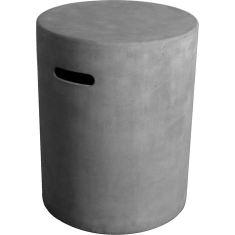 Elementi Abdeckung für Gasflaschen in Beton-Optik, grau, 40 x 40 x 51 cm (L x B x H)