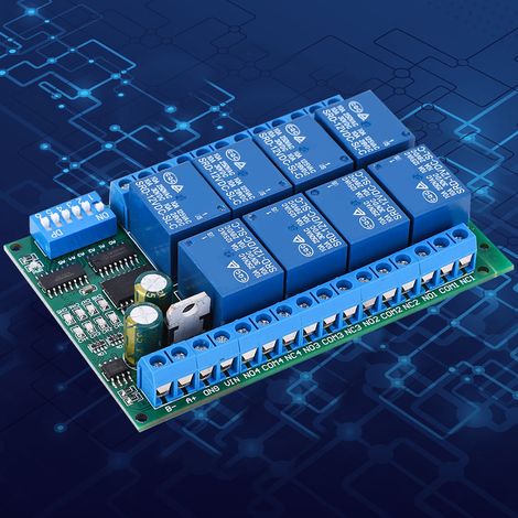 Carte de module de commande programmable RS485 à 8 canaux 12 V CC (1/5)