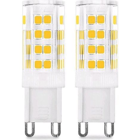 Ampoule LED G9 5 W (équivalent halogène 50 W) 450 lm 220 V Blanc froid 6 000 K AC 100-240 V Non variable Économie d'énergie Base en céramique Base standard G9 Lot de 6 [Classe énergétique (1/4)