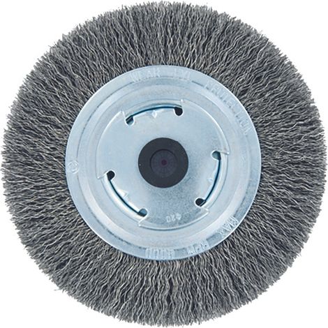 Tivoly • Brosse de Touret • Fils en Acier Ondulés • Ø15015mm • Pour Décapage de toutes Surfaces