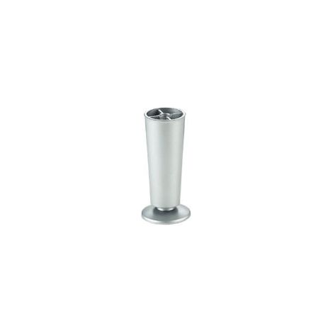 Pied zamac réglable - Base : Ø 40 mm - Décor : Gris argent - Hauteur : 100 mm - Réglage : + 15 mm - ITAR