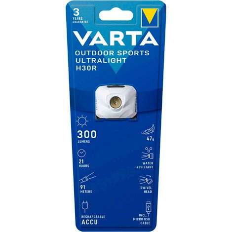 Varta Ultralight H30R Linterna Frontal Portátil Blanca LED Potente