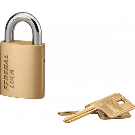 THIRARD - Cadenas à clé Fédéral Lock 510, laiton, chantier, anse acier, 40mm, 2 clés - THIRARD