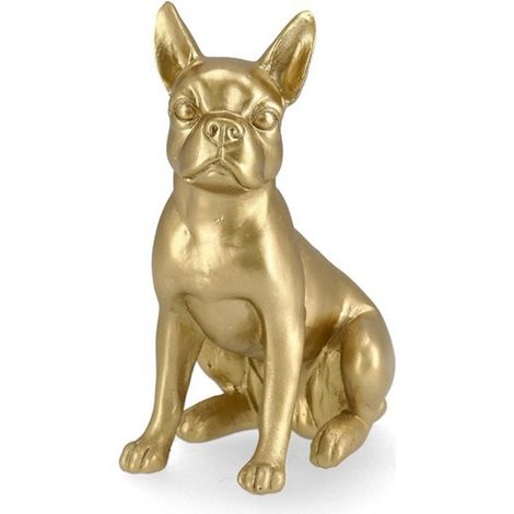 Decorazione per interno Puppy Boston Terrier color oro, da 17,5 cm
