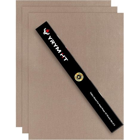 Lot de 3 feuilles PTFE Téflon 16 x 12 pouces pour presse à chaud, papier antiadhésif réutilisable transfert et cuisson (1/5)