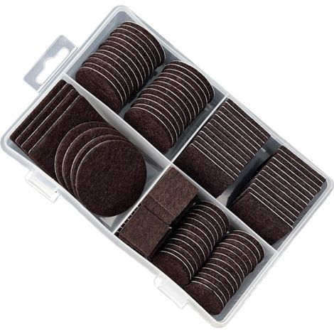 Lot de 104 patins protection en feutre pour chaises et tables, antidérapants. (1/5)
