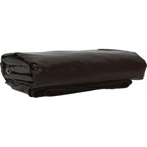 Bâche 650g / m² Marron 1,5 x 6 m Toile avec revêtement en PVC (1/5)