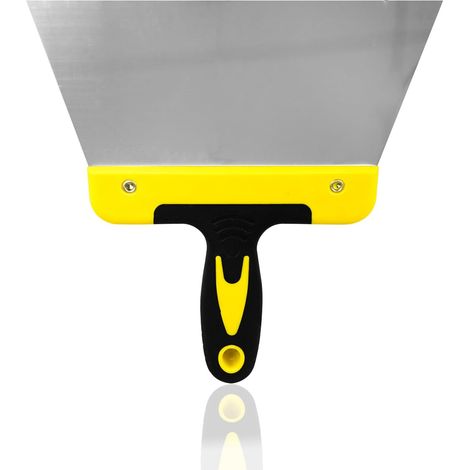 Couteau à enduire bi-matière, lame acier, pour travaux de peinture et finition (1/5)
