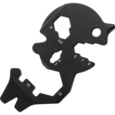 Ouvre-bouteilles Multifonction - Outil Mini en Acier Inoxydable avec Clé à Molette Croisée Décapuchonneur Tire-bouchon - Pour Usage Quotidien - 1 Pièce (1/5)