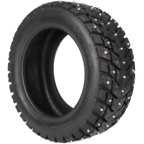 Pneus neige Ulip90/65-6 avec crampons antidérapants installés, trottinette Zero10X avec pneus plus épais.