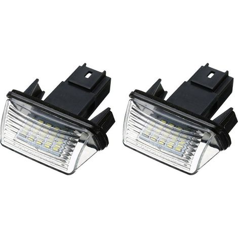 éclairages de plaque d'immatriculation 12V 6500K 18 LED blanc brillant pour Peugeot 206/307/308 et Citroën C3/C4() (1/3)