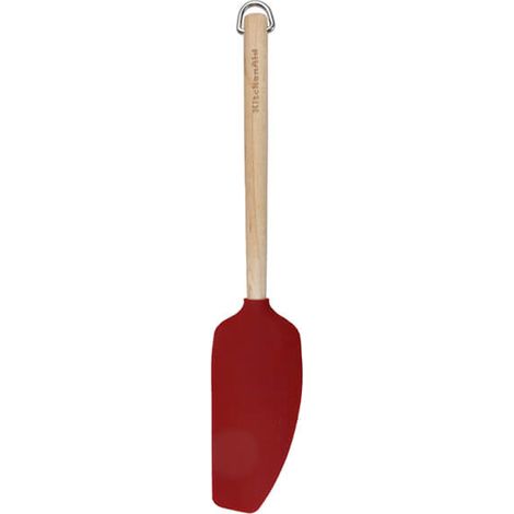 KitchenAid Birchwood Mixer Spatula with Silicone Head Red