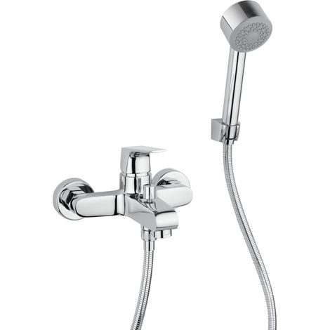 Miscelatore per vasca da bagno con doccia anti-calcare Piralla Iceberg 0IC00002A22  Cromo