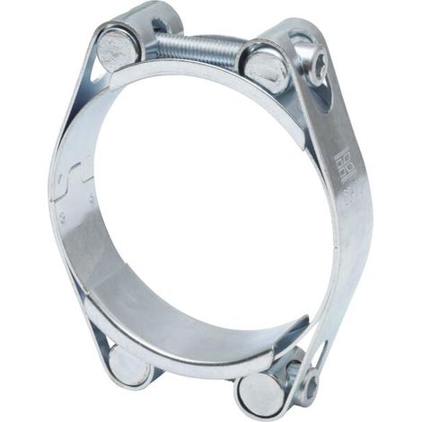 Abrazadera para manguera, 60-70 mm para dos tornillos DIN912, doblemente galvanizada, Kramp DBHC6070 (1/2)