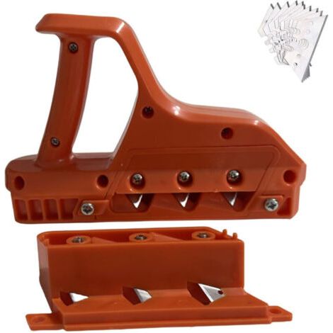 Coupe-bordure pour plaques de plâtre, Raboteuse Pour Plaques De Plâtre, Rabot à main pour plaques de plâtre, Rabot Plaquiste à Chanfreiner avec 45 ° et 60 °, Plasterboard Chamfer Cutter (1/4)