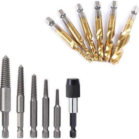 Kit de 15 extracteurs de vis cassées, foret inclus.-Online Store (1/5)