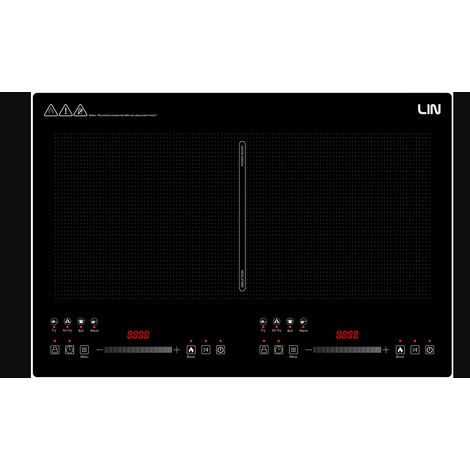Plaque induction 2 foyers – Puissance 3200W – Dimensions 610x560mm – Verre céramique – Commande tactile avec fonction Boost – Garbolino - LI2H-179 (1/5)