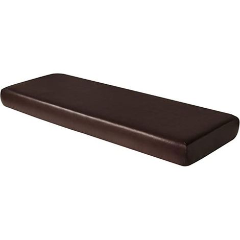 Housse de coussin extensible en cuir PU uni pour canapé (1/5)