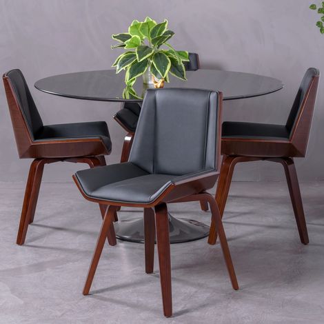 Nest Dream - Stuhl  Walnussholz - Nordic S - Schwarz
