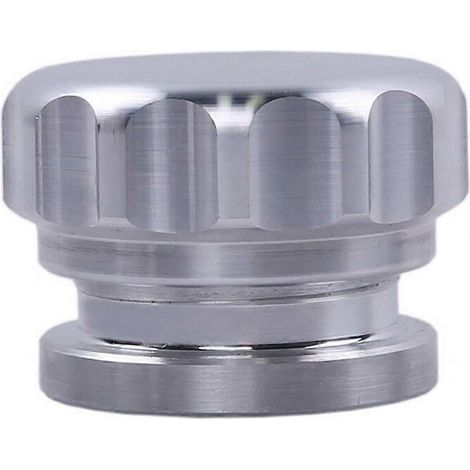Alliage d'aluminium de 2 pouces 51 mm soudé sur le goulot de remplissage et les pièces automobiles Bouchon de réservoir modifié argent (1/5)