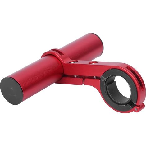 10cm Aluminum Alloy Bicycle Handlebar Extension Mount Flashlight Holder for Cycling Accessories Phone Camera Black (Red) (1/5)