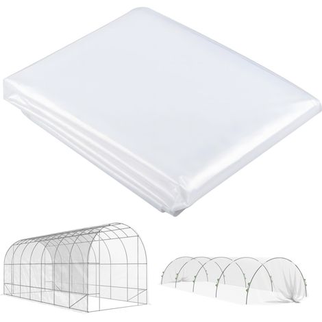 Gewächshausfolie 7x8 m wasserdicht transparent OKMYHOME