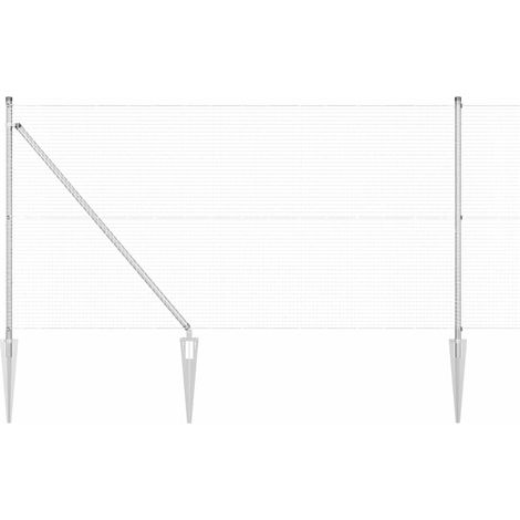 Maison Exclusive - Schweißdrahtzaun mit Spikes 10 x 1 m (B x H)
