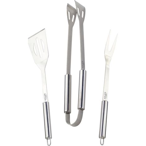 Ensemble d'ustensiles pour barbecue Adler AD 6729 – Pince, Fourchette, Spatule - Dans un coffret en aluminium (1/5)