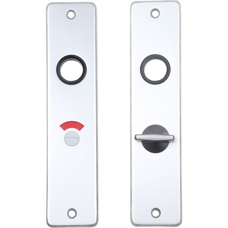 Garniture de porte WC noire plaque courte en aluminium 55/8 - Par